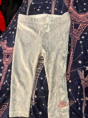 Nike Kids Velvet Leggings in Pale Blue